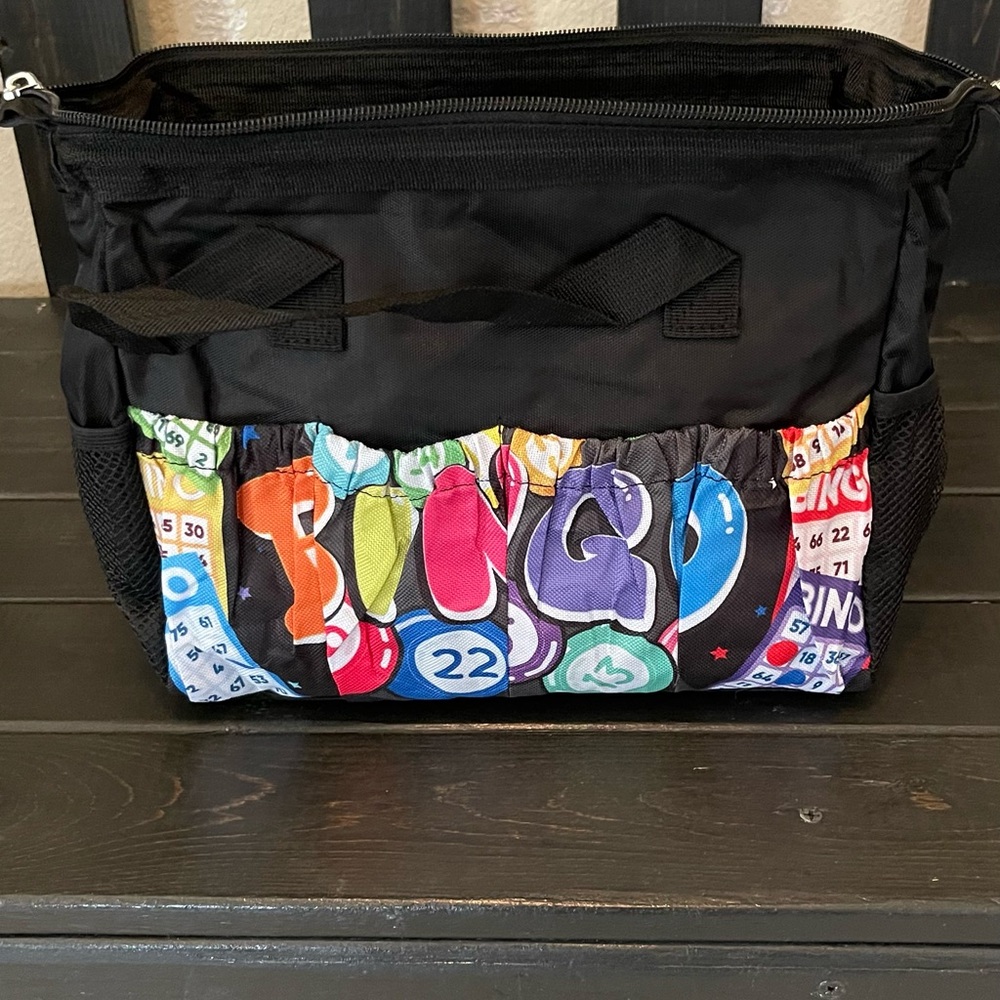 Colorful Bingo Themed Tote Bag